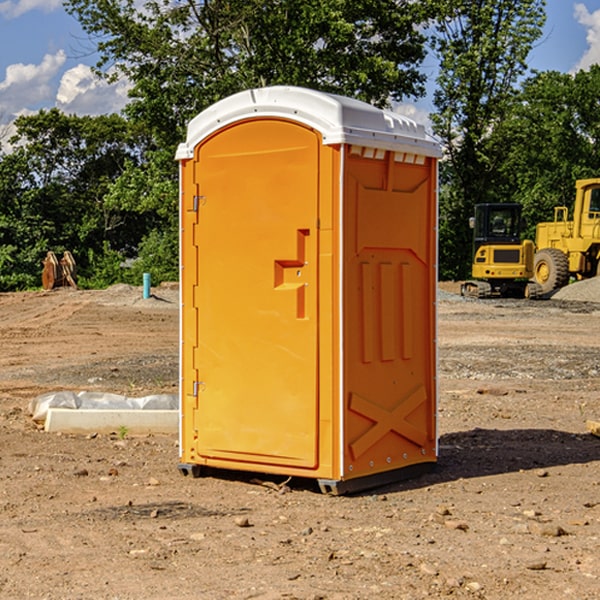 how often are the portable restrooms cleaned and serviced during a rental period in Pretty Bayou